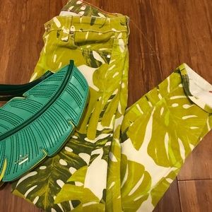 Kate Spade Palm Leaf Capri Denim